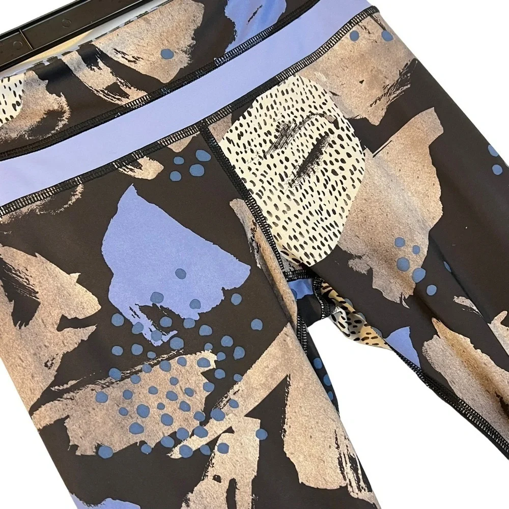 Lululemon Run Inspire Crop II Grey & Purple Leggings‎